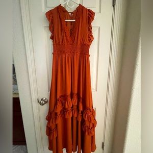 Gorgeous burnt orange gown